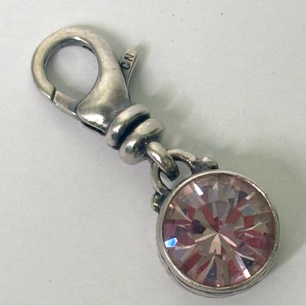 Silpada sterling silver light pink swarovski crystal | October Birthstone Charm